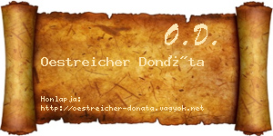 Oestreicher Donáta névjegykártya